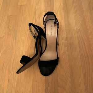 Black Open Toe Heels